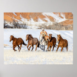 Poster Rancho Hideout Horse, Vaqueiro e Cavalos