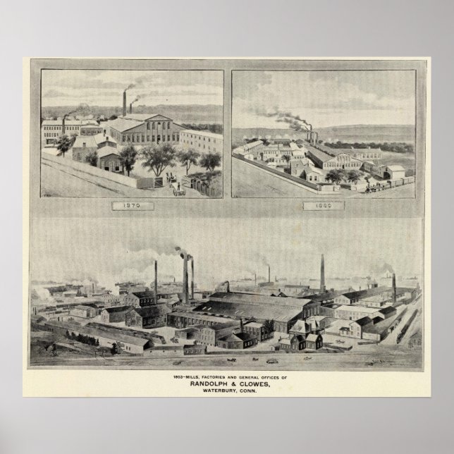 Poster Randolph & Clowes, Waterbury (Frente)