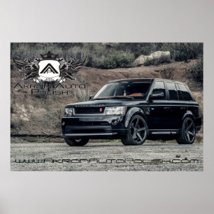 Poster Range Rover, polonês do automóvel de Akron