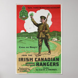 Poster Rangers Irlandeses Canadianos