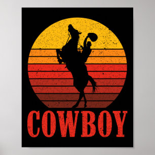 Poster Ranking Cowboy Horseback Riding Rodeo Gift Cowboy