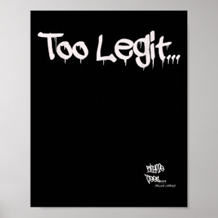 Poster Rap da antiga escola, Hip Hop Merch muito Legit, C