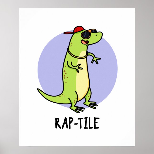 Poster Rap Funny Reptile Lizard Pun (Frente)