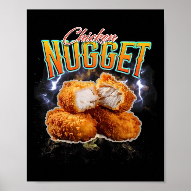 Poster Rap Pirata Funny Chicken Nugget Vintage 90s  (Frente)