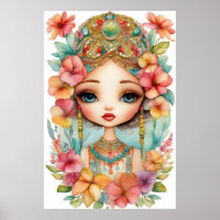 Rapariga cigana com Miçangas ART IMPRESSO