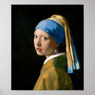 Poster Rapariga com brinco de pérola, Johannes Vermeer, 