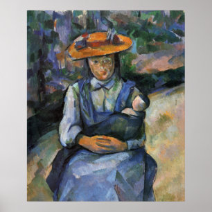 Poster Rapariga com Doll - Paul Cezanne - c1902