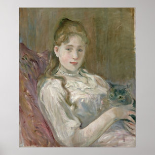 Póster Rapariga com gato, 1892
