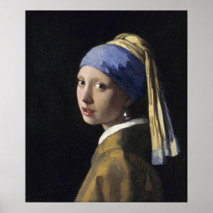 Póster Rapariga com pérolas de Johannes Vermeer