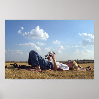 Póster Rapariga com pipa