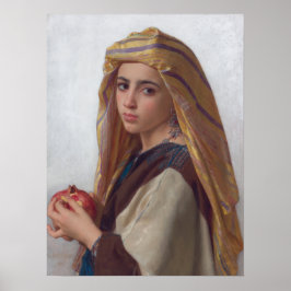 Póster Rapariga com romã por Bouguereau