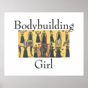 Póster Rapariga de Construção de Porte