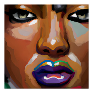 Póster Rapariga de Melanin, Rainha Mágica de História Neg
