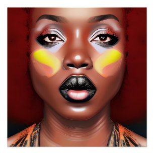 Póster Rapariga de Melanin, Rainha Mágica de História Neg