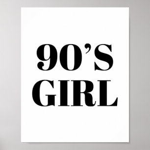 Poster Rapariga dos anos 90