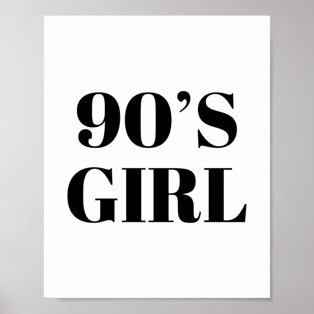 Poster Rapariga dos anos 90 (Frente)