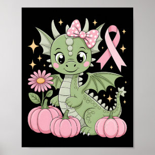 Poster Rapariga Dragão Cancer de Mama Halloween Bompkin T