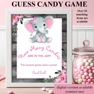 Poster Rapariga Elefante Quantas Canetas No Jogo Do Chá J