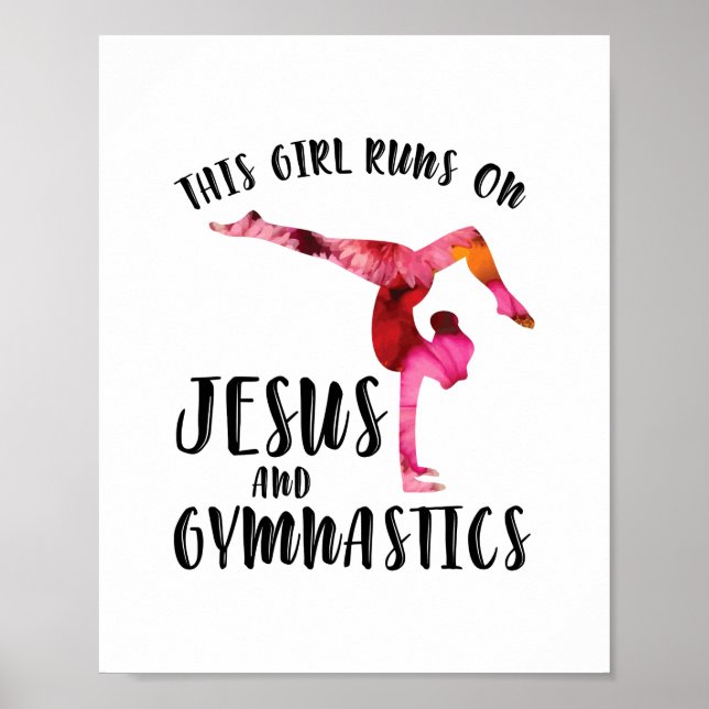 Poster Rapariga governa Jesus e ginástica - Acrobatics Pa (Frente)