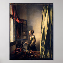Poster Rapariga lendo uma carta de Johannes Vermeer Art