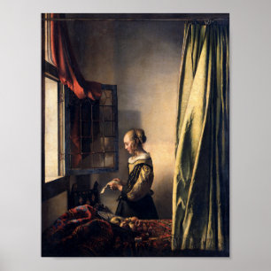 Poster Rapariga lendo uma carta de Johannes Vermeer Art