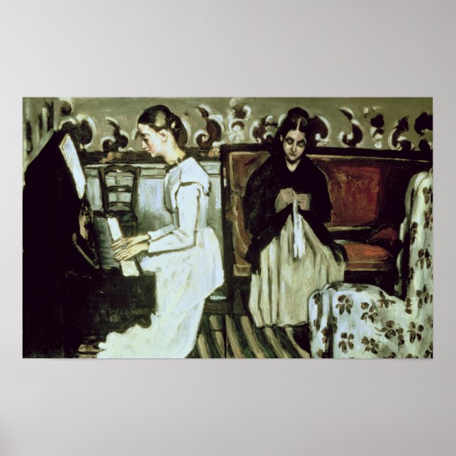 Póster Rapariga no Piano, 1868-69 (Frente)