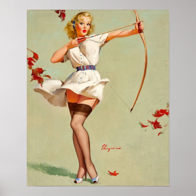 Póster Rapariga Pin-Up da Archery (Frente)