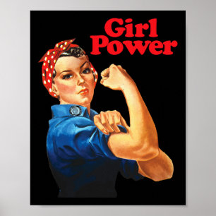 Poster Rapariga Potente Camisa Feminista Raio Resiste Não