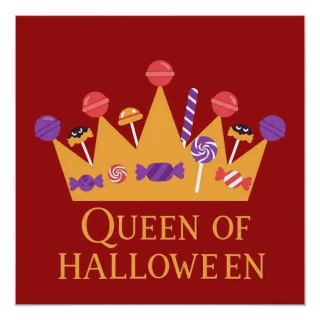 Póster Rapariga Rainha do Halloween (Frente)