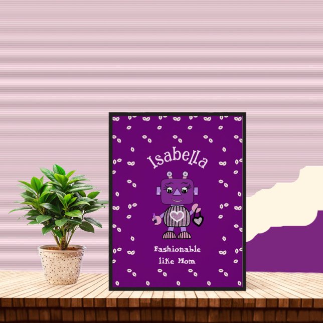 Póster Rapariga robótica (Criador carregado)