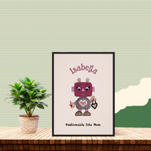 Póster Rapariga robótica