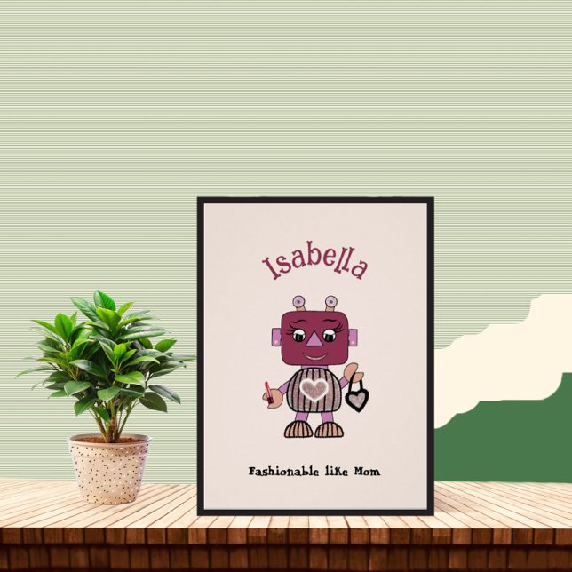 Póster Rapariga robótica (Criador carregado)