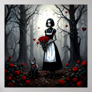 Poster Rapariga Robótica Gótica