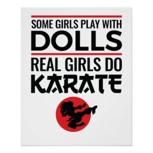 Póster Raparigas Reais Do Karate Mulheres Bonitas Artes M