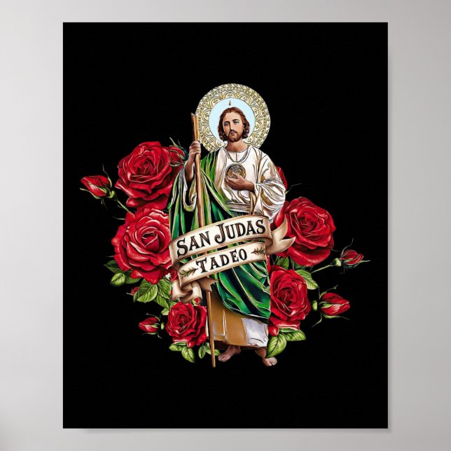 Poster Raparigas Rosas vermelhas San Judas Tadeo Con Band (Frente)