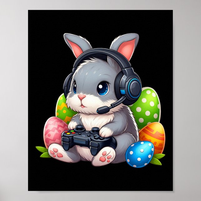 Poster Rapazes, Felz pascoa Dia Coelhinho, Jogo De Ovo, C (Frente)