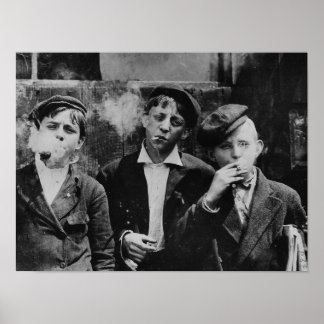 Póster Rapazes fumando cigarros