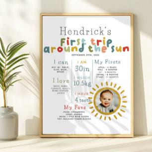 Póster Rapazes Primeira Viagem Em Torno Do Sol, Etapa De 