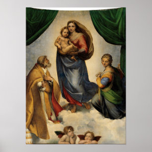 Poster Raphael - A Madonna Sistina