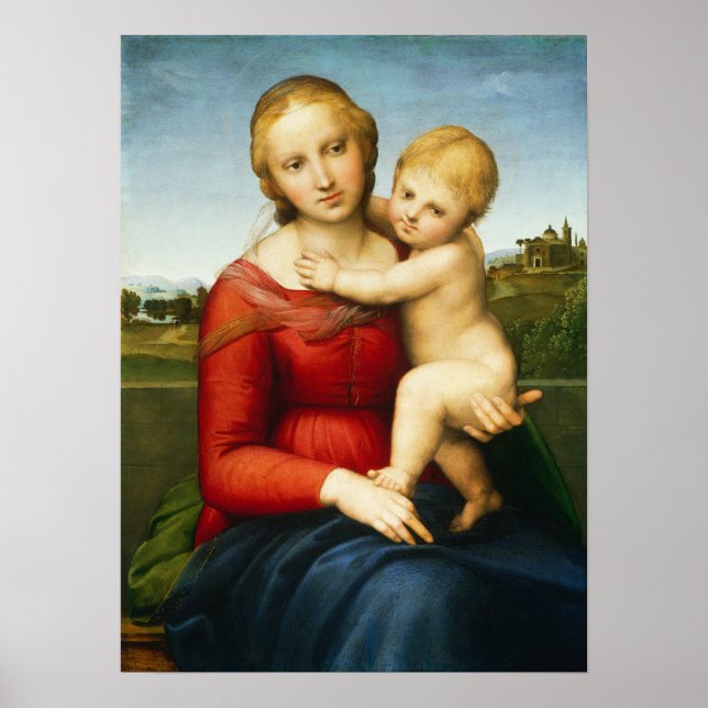 Poster Raphael - A Pequena Madonna Cowper (Frente)