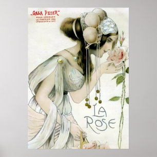 Poster Raphael Kirchner, La Rosa - Art Nouveau