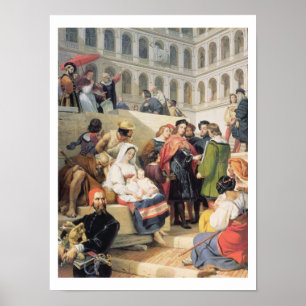 Poster Raphael no vaticano, 1832 (óleo em canvas)