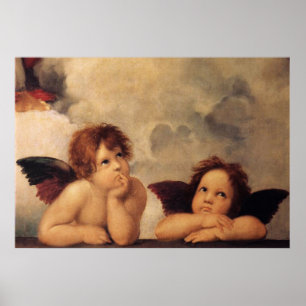 Póster Raphael,Sistina Cherub