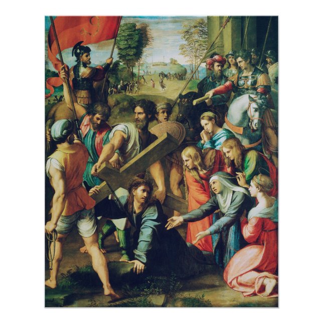 Póster Raphael Spasimo Cristo Caindo Sob a Cruz Arte (Frente)