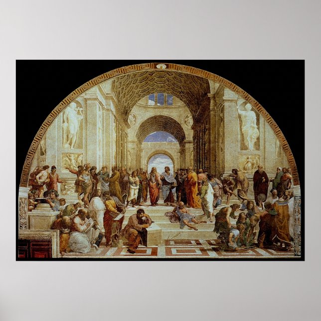 Poster Raphael's "The School of Athens" (cerca de 1511) (Frente)