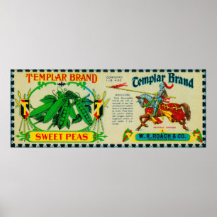 Poster Rapids de LabelGrand das ervilhas de Templar, MI