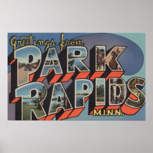 Poster Rapids do parque, Minnesota - grandes cenas da