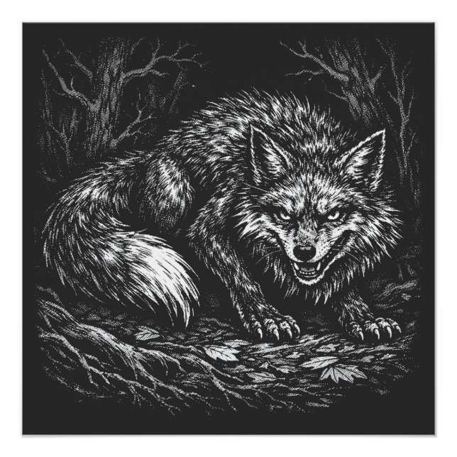 Póster Raposa Astuta da Floresta — por BurnsInHell (Frente)
