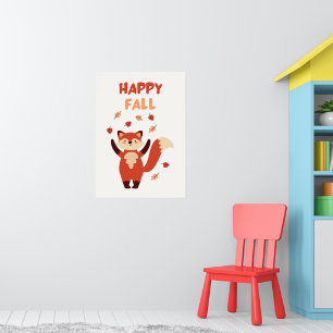 Poster Raposa Bestida Feliz