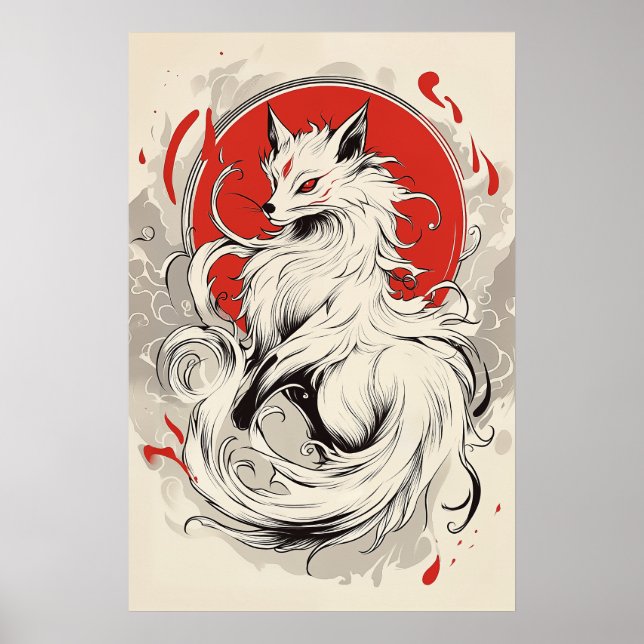 Poster Raposa branca japonesa (Frente)